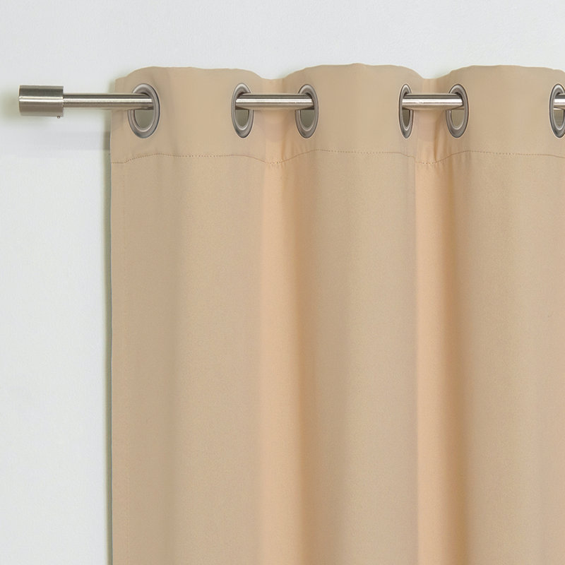 Lympsham Blackout Curtain Panel Pair, Beige, 40" W x 63" L