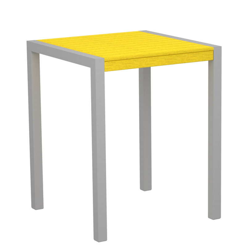 Table de comptoir POLYWOOD MOD, Citron, Bronze texturé, L 35,18 po x P 35,18 po