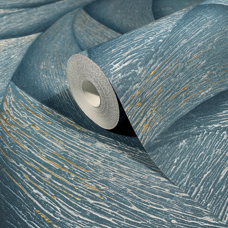 Galerie Odyssey Wave Pattern Wallpaper, Blue