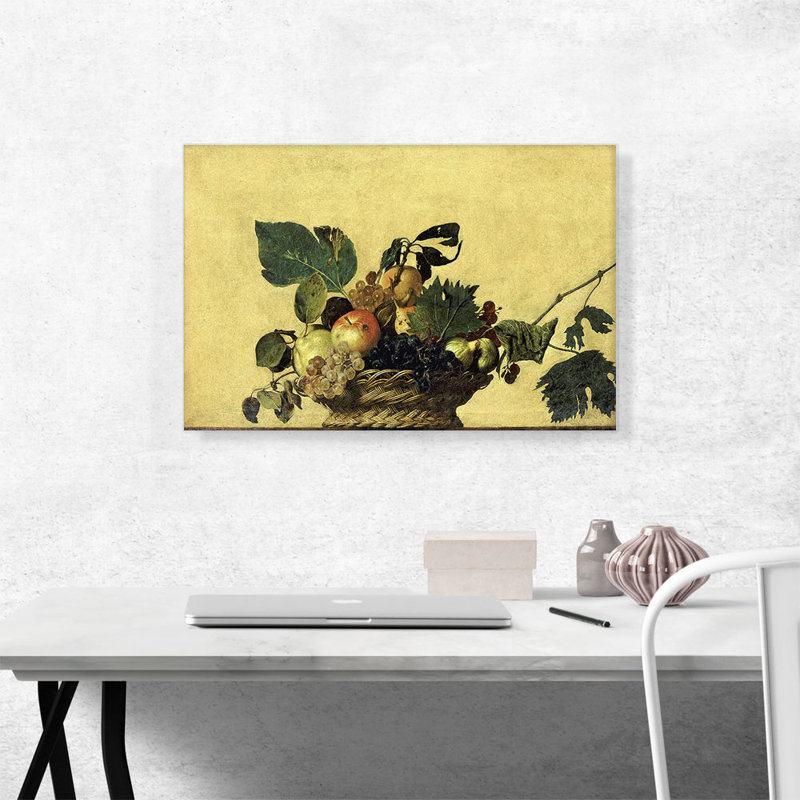 Panier avec fruits 1596 - impression, H 18 po x l 26 po x P 1,5 po