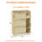 Bohemia Style Shoe Cabinet, Shoe Rack Cabinet With 3 Rattan Flip Drawers,3 Square Shelves And 1 Storage Drawer, Shoe Organizer With Multi-Storage Space And Hooks For Hallway, Entryway-481288280