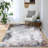 KATINE Modern Abstract Machine Washable Area Rug Brown Silver/Ivory-78312992
