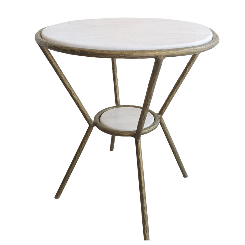 Hulisi Marble Tray Top End Table