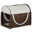 Misael Foldable Pet Carrier for Miniature Dogs 46L x 36W x 41H cm Brown-1515983073-1515983075