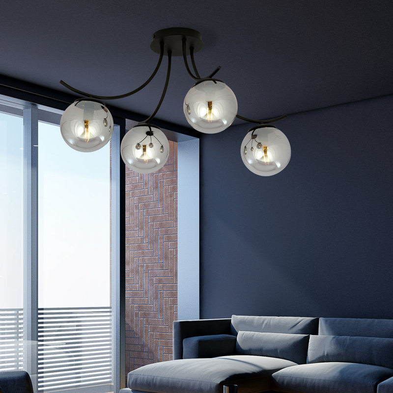 Johntai 4 - Light Sputnik Chandelier, Graphite