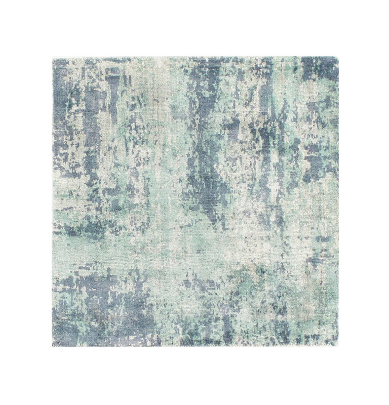 Fine Hand knotted V.Silk Modern rug 2' X 2'