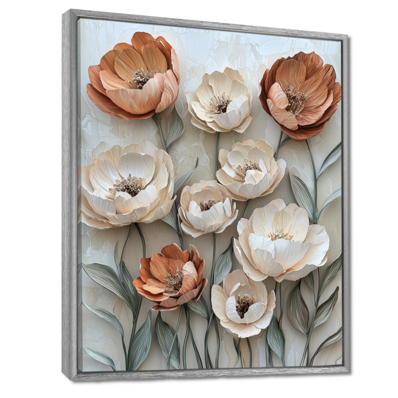 Automne, doux coquelicots, élégance de la saison - coquelicots, impressions sur toile, H 32 po x l 16 po, Argent argent