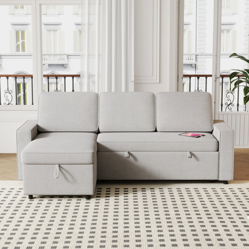 Canapé-lit avec rangement pour méridienne, bâbord, rembourrage moelleux et moelleux pour lit en L, support de coussin ergonomique