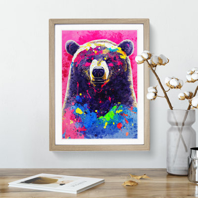 Splashed Bear No.2 Abstract - Wall Art