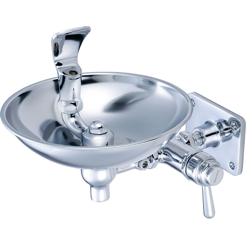 Polished Chrome Wall Mounted Outdoor Drinking Fountain