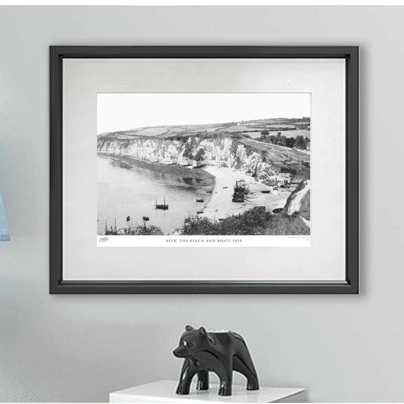 Beer, The Beach And Boats 1898 - Single Picture Frame Print, 60cm H x 80cm W x 2.3cm D