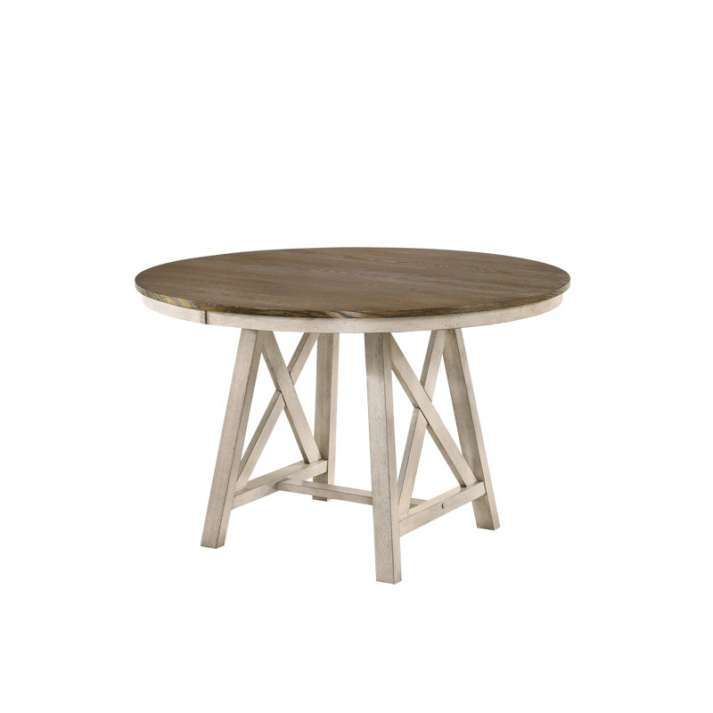Dariela Round Solid Wood Base Dining Table