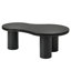 Ensemble de 2 tables basses gigognes faciles à assembler, table basse Cloud de style crème avec petite table d'appoint ronde, table centrale irrégulière avec pieds épais pour le salon, 39,3 po x 13,7 po, 15,7 po