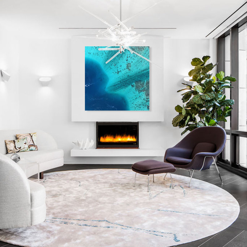 Blue Ocean Print by Beachy, Acrylic, 56" H x 56" W x 1.5" D
