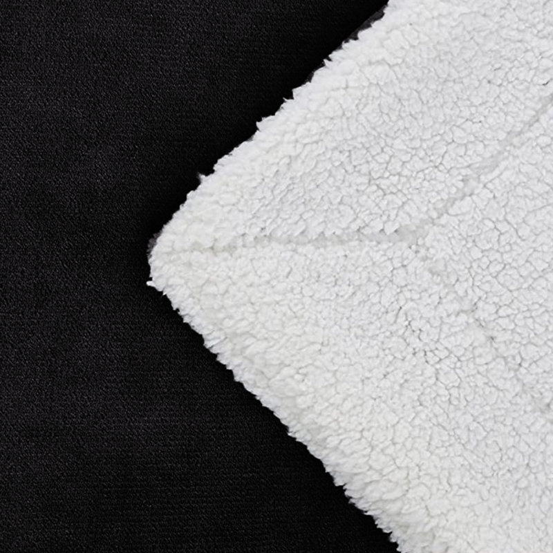 Couverture épaisse réversible en molleton Sherpa, Jeté (50 inc. X 60 inc.), Noir
