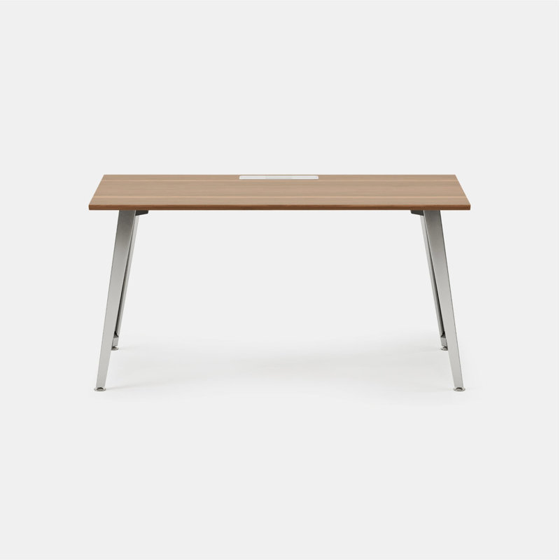 Office Desk, 30" H x 60" W x 30" D, Mirror, Walnut