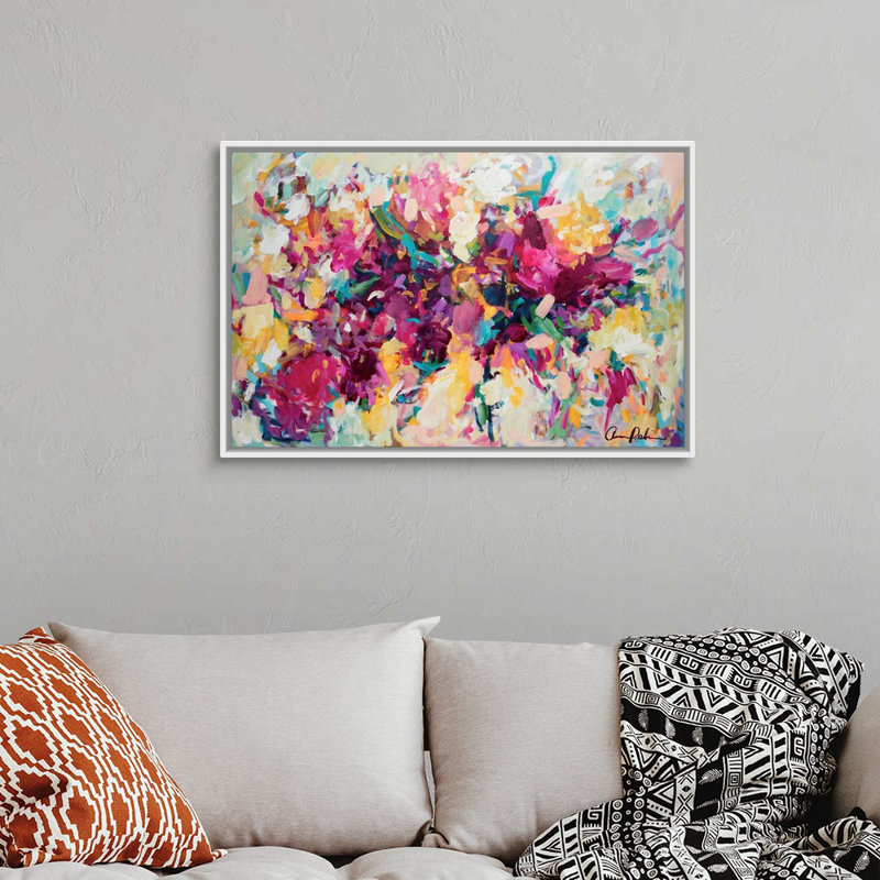 "Invitation", reproduction d'art sur toile par Amira Rahim, Toile avec cadre photo, H 25,25 po x l 37,25 po, Blanc