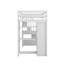 Lit mezzanine simple avec tiroirs de rangement, bureau et escalier-2083489075