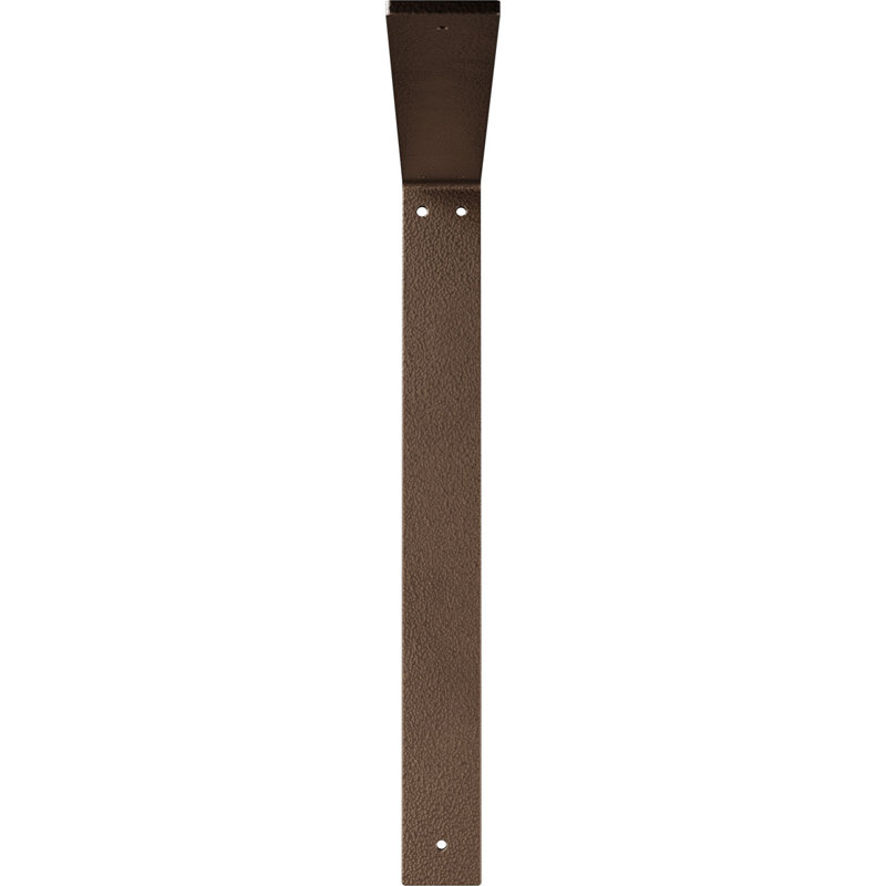Support en acier Hamilton martelé l 2 po x P 18 po x H 18 po, H 18 po x l 2 po x P 18 po, Bronze foncé martelé