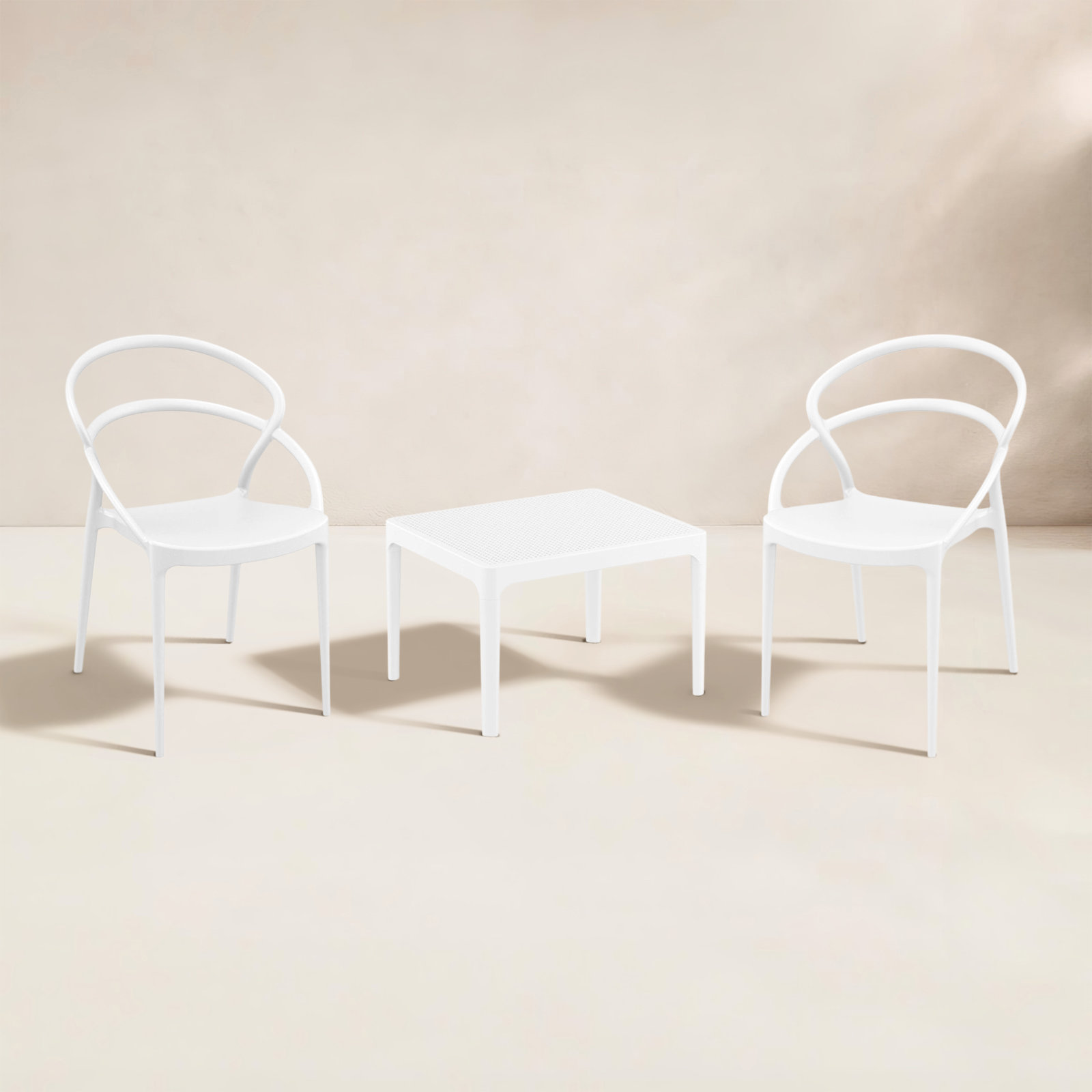 Farrah 2-Person Patio Seating Group, White