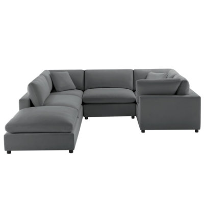 Modular 6-Piece Sectional - Charcoal