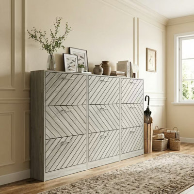 36 Pair Shoe Storage Cabinet With Adjustable Shelves