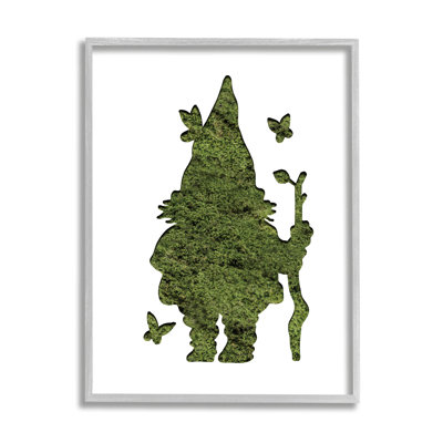 " Garden Creature Gnome With Butterflies Grass Pattern " by Daphne Polselli