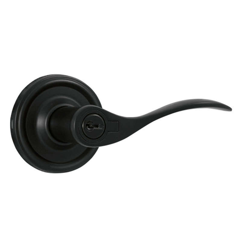 Levier de porte à clé Bordeau, Noir, Droite