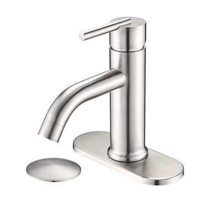 Single-Hole Single-handle Bathroom Faucet with Drain Assembly