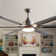 Brillion 72" 6-speed Reversible Ceiling Fan with Dimmable LED Lights and Remote Control