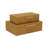 RebekaSet of 2 Rectangular Nesting Decorative Storage Boxes, Modern Embossed Finish - Camel Brown Faux Shagreen-1678943984