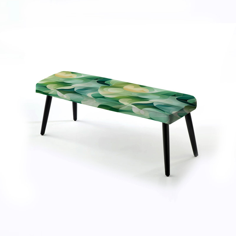 Banc rembourré géométrique Green Green