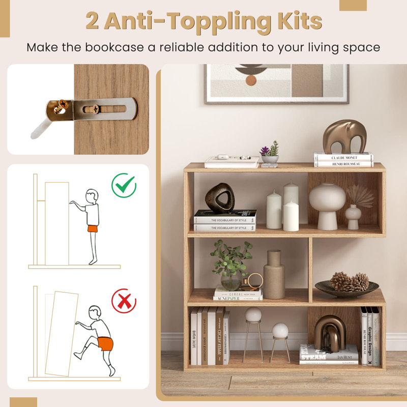 84cm H x 84cm W Step Bookcase
