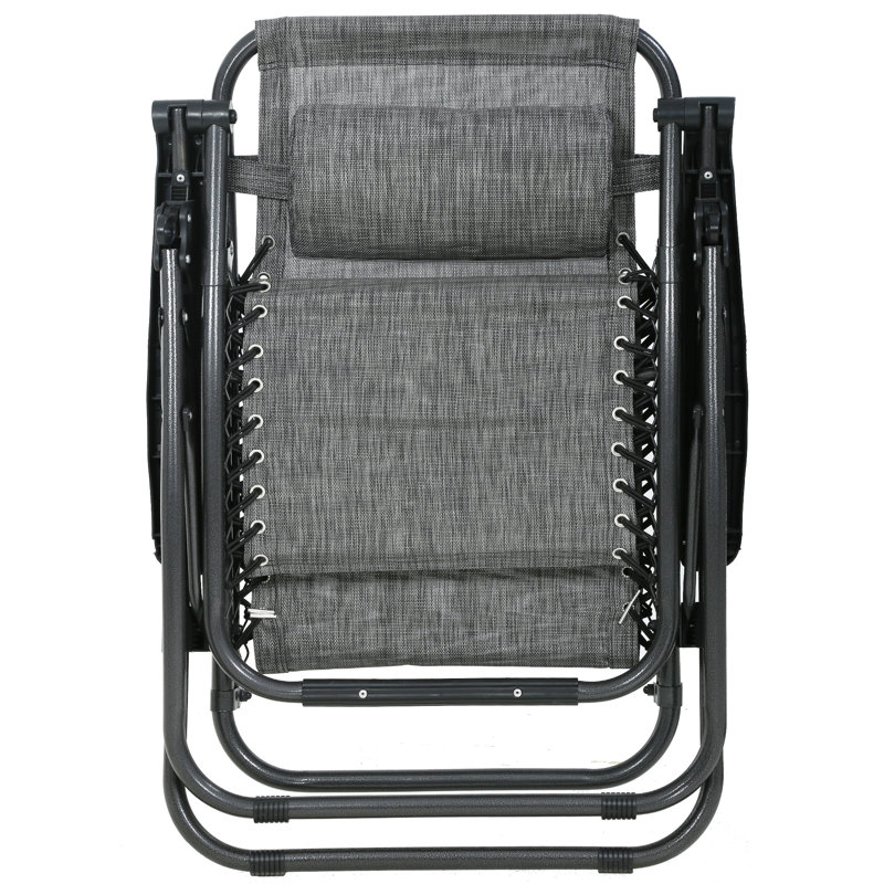 Chaise inclinable zéro gravité avec coussin Maxine, Gris