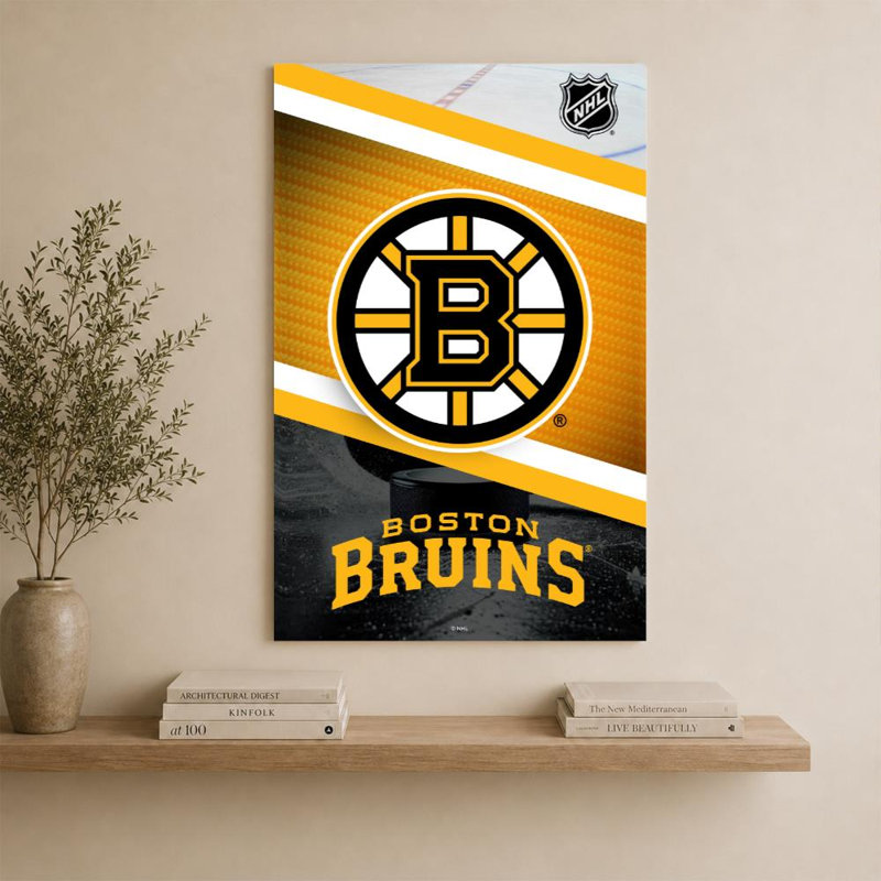 Décoration murale des Bruins de Boston (LNH), H 60 po x l 40 po, Toile tendue, Ne s’applique pas