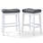 Set of 2 Upholstered Counter Height Bar Stools, PU Leather Barstools Kitchen Island Stools With Saddle Seat-1957214719-1957214717