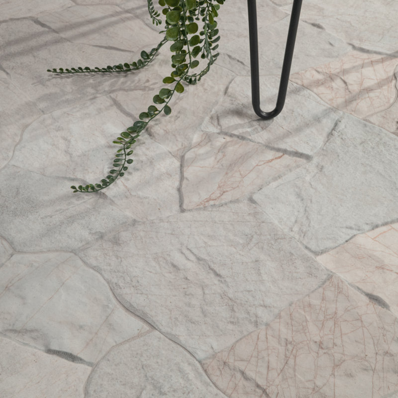 Carrelage de sol et de mur en porcelaine mate 16 po x 24 po Voltri Gesso, Plâtre