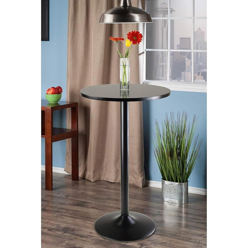 Mervela Round with Steel Base Dining Table