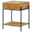 Table d'appoint à 1 tiroir en bois de manguier naturel avec tablette inférieure pour un rangement polyvalent et une présentation élégante