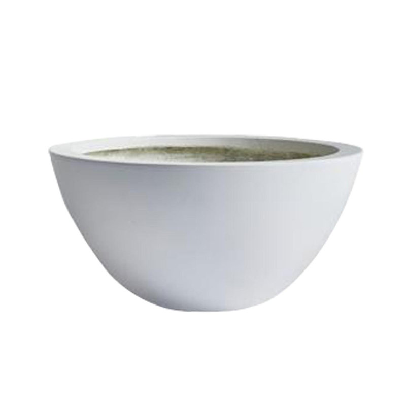 Aquita Handmade Pot Planter, 6" H x 12" W x 12" D, White