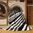 Washable White Black Striped Area Rug-1509129445