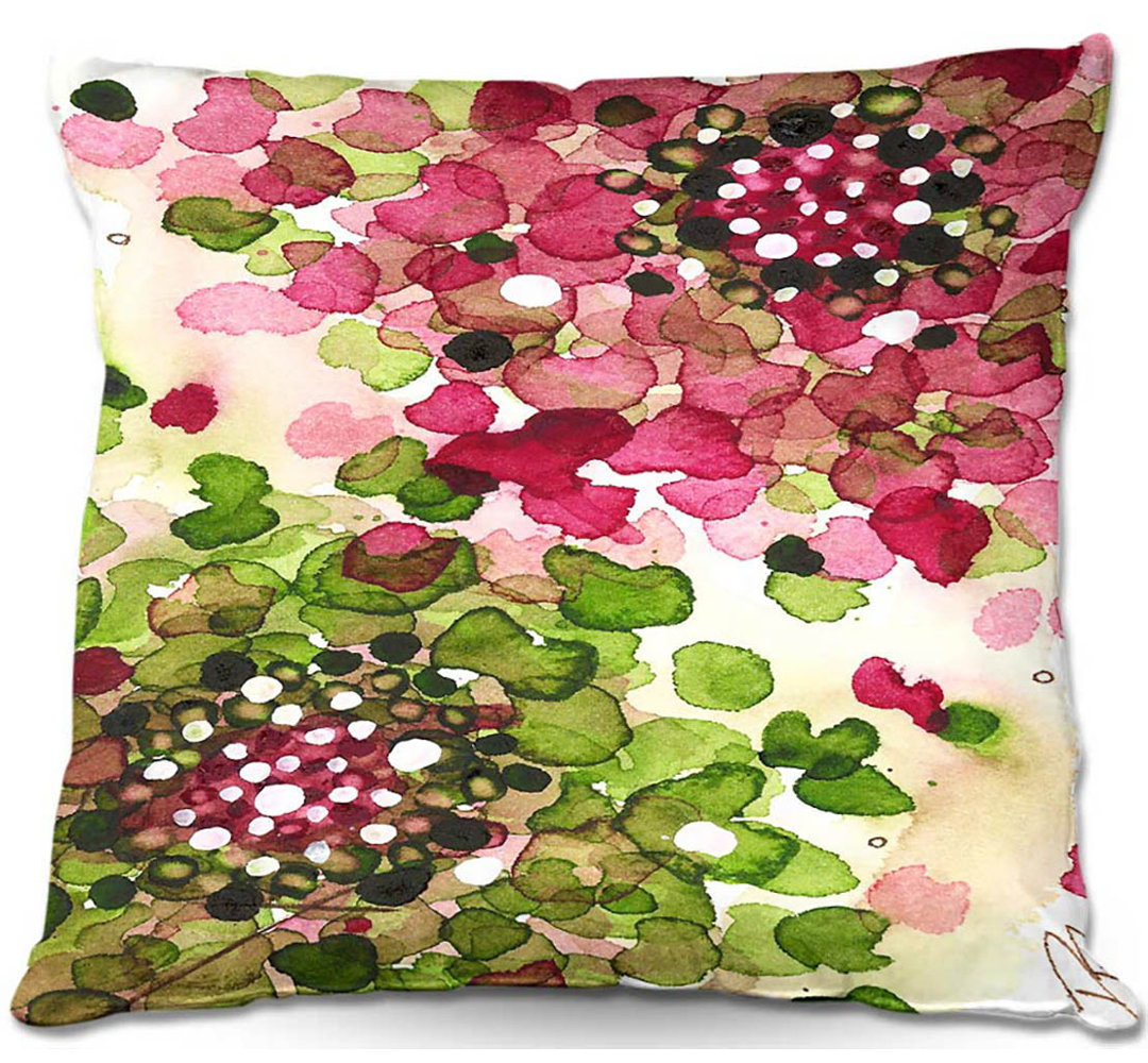 Couch Hydrangea Square Pillow Cover and Insert DiaNoche Designs 