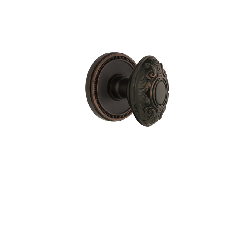 Grandeur Soleil Rosette Single Dummy with Grande Victorian Door Knob, Timeless Bronze