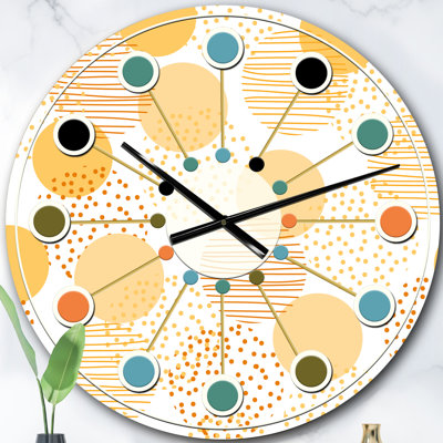 Horloge murale circulaire rétro rétro géométrique
