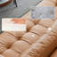 Causeuse coussin orange en cuir véritable-602429765
