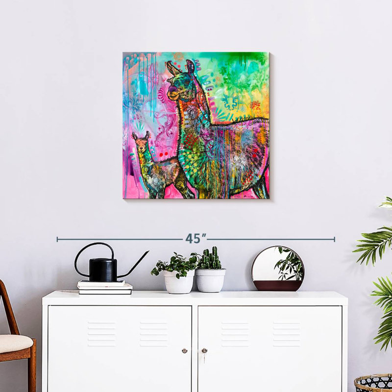 Lama psychédélique Brampt, H 24 po x l 24 po