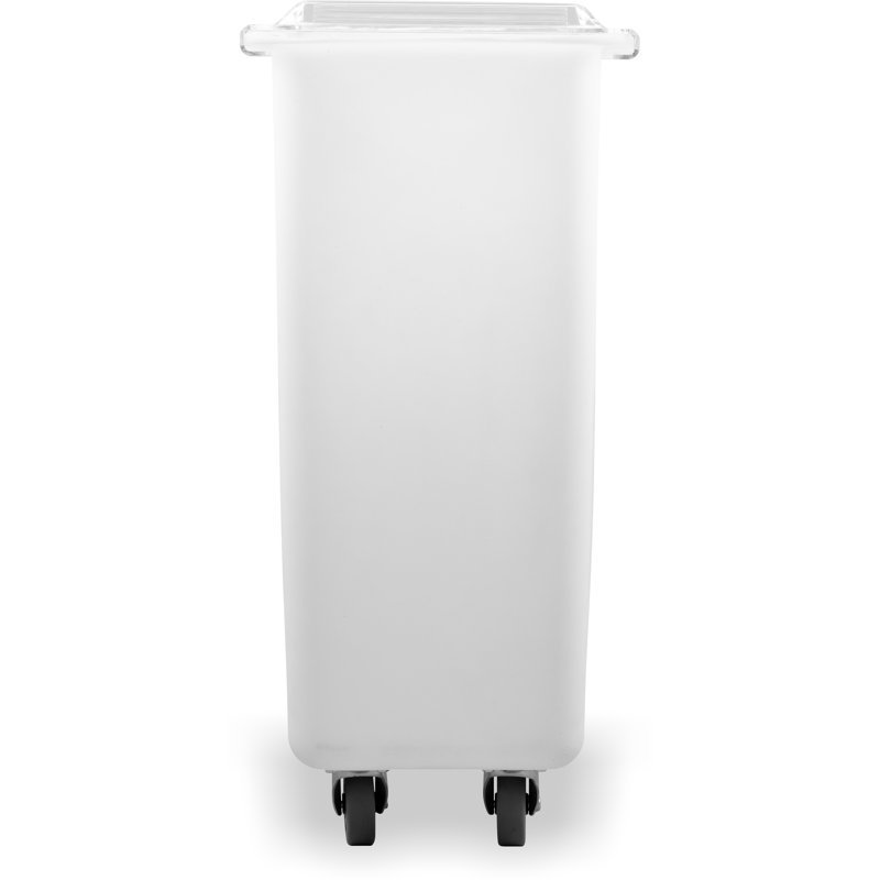 White BPA-Free Plastic Food Storage Jar with Metallic Lid