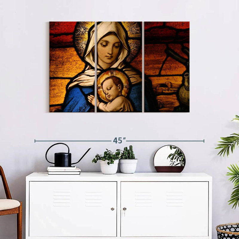 Amour de la Vierge Marie, reproduction d'art sur toile, H 24 po x l 38 po x P 1,25 po
