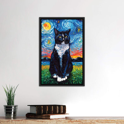 " Tuxedo Cat Night " by Aja Trier