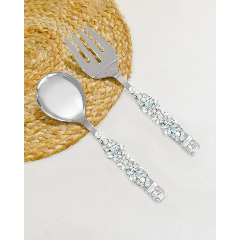 Davindra Stainless Steel Salad Servers